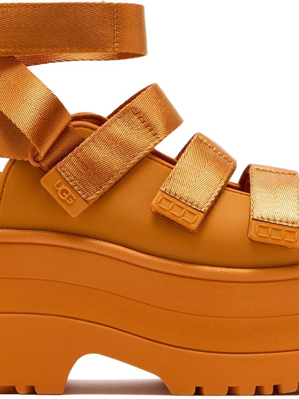 UGG Women's Orange Strappy Platform Sandal